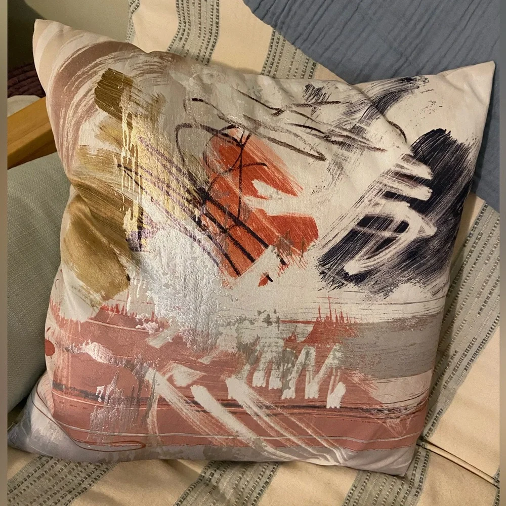 West Elm 20x20” Lush Velvet Multicolor Throw Pillow COVER